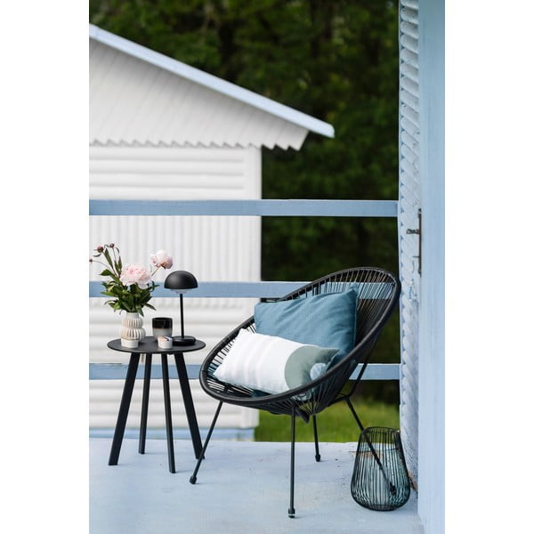 Juodos spalvos metalinis/plastikinis sodo krėslas Avocado Comfort – Bonami Selection-image-1