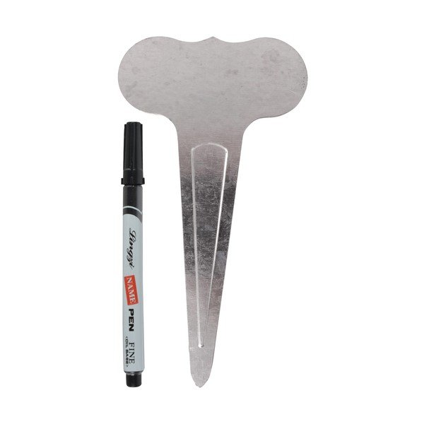 6 vardų etikečių ir juodo žymeklio rinkinys Esschert Design Smooth-image-2