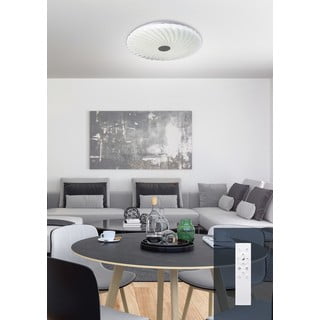 Baltos spalvos lubinis šviestuvas LED su nuotolinio valdymo funkcija/su pritemdymo funkcija 38,5x38,5 cm Calipso – Candellux Lighting