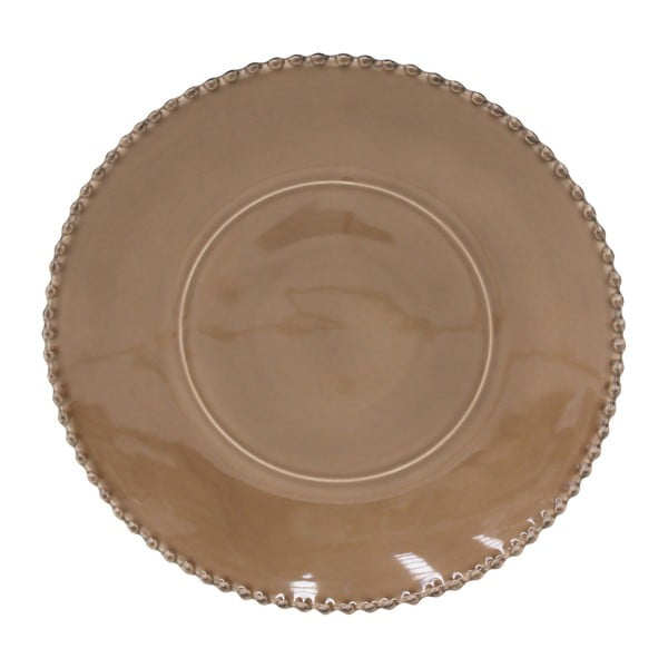 Kakavos rudos spalvos akmens masės serviravimo lėkštė "Costa Nova Pearl", ⌀ 33 cm