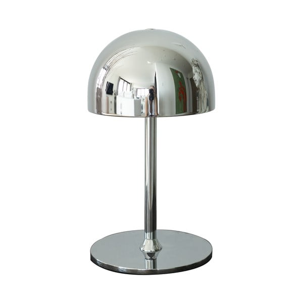 Sidabrinės spalvos stalinis šviestuvas LED su nuotolinio valdymo funkcija (aukštis 22 cm) su metaliniu gaubtu Tim – Sirius