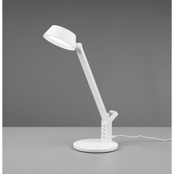 Matinės baltos spalvos stalinis šviestuvas LED su pritemdymo funkcija (aukštis 40 cm) Ava – Trio-image-3