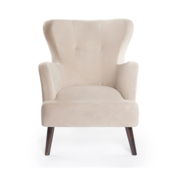 Iš velveto krėslas smėlio spalvos su atlošu Noemye – Bonami Selection-image-2