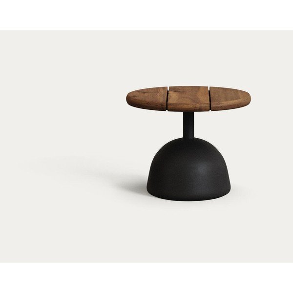 Apvalios formos sodo kavos staliukas su akacijos stalviršiu ø 43 cm Saura – Kave Home-image-2