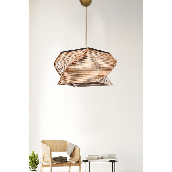 Kabantis šviestuvas šviesiai rudos spalvos ø 36 cm – Opviq lights