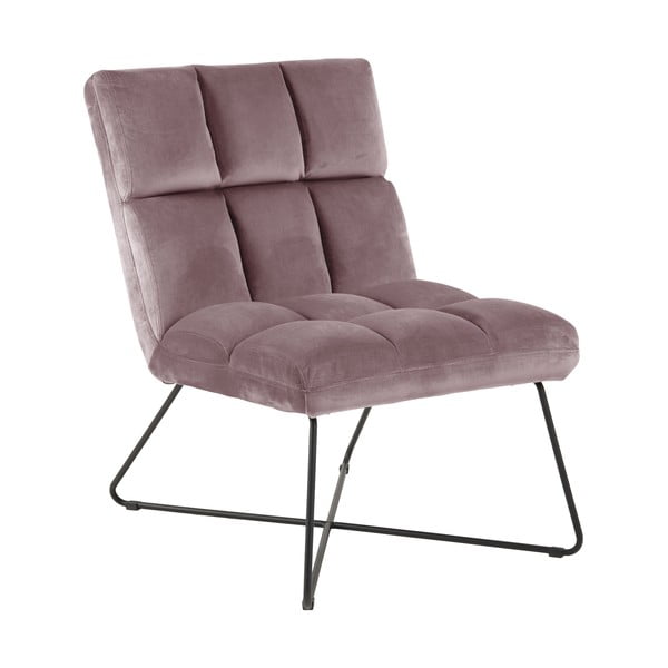 Iš velveto krėslas rožinės spalvos Alba – Actona