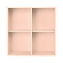 Šviesiai rožinės spalvos pakabinama knygų spinta  70x70x27 cm Mistral – Hammel Furniture