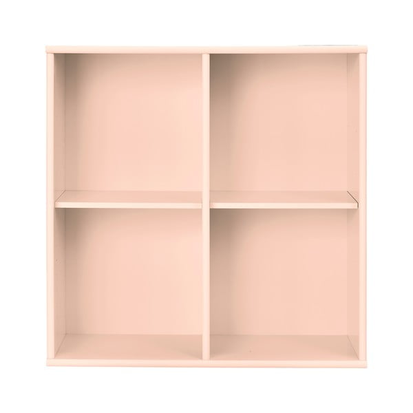 Šviesiai rožinės spalvos pakabinama knygų spinta  70x70x27 cm Mistral – Hammel Furniture