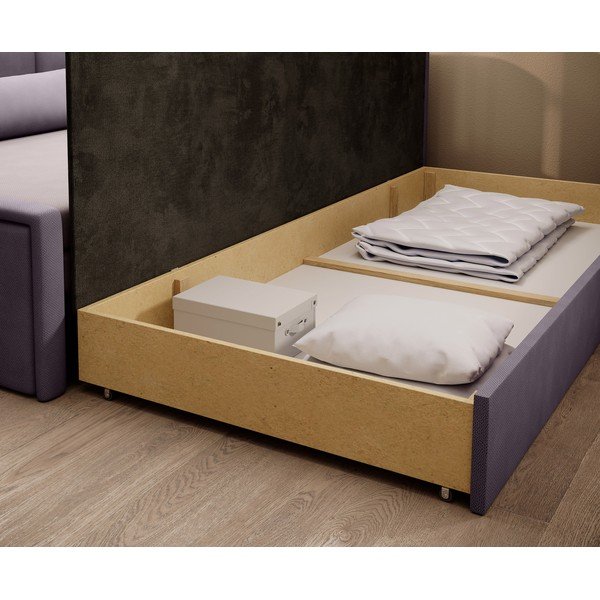 Rožinės spalvos iš šenilinio audinio sulankstoma/su sandėliavimo vieta sofa 214 cm Fulgeo – ELTAP-image-4