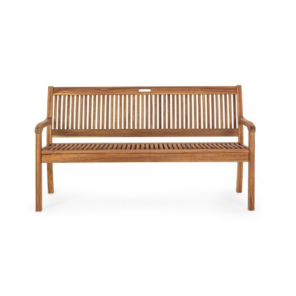 Natūralios spalvos medžio masyvo sodo suoliukas Noemi – Bizzotto