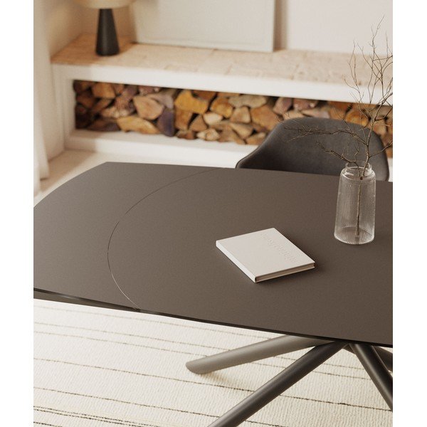 Iš keraminės plokštės prailginamas valgomojo stalas su papildomu stalviršiu 100x130 cm Yodalia – Kave Home-image-2