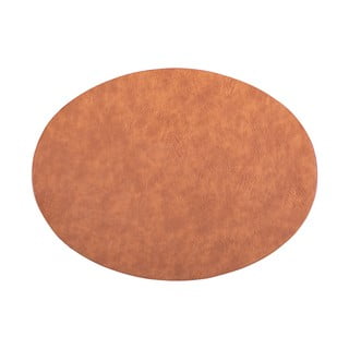 Oranžiniai-rudas dirbtinės odos padėkliukas ZicZac Troja, 33 x 45 cm