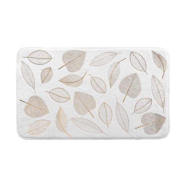 Baltos spalvos iš tekstilės vonios kilimėlis 45x75 cm Joya – douceur d'intérieur