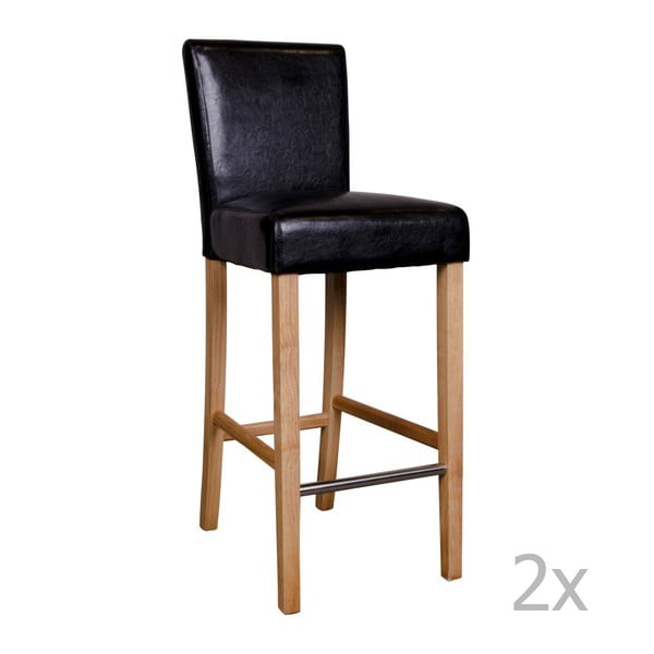 2 juodų baro kėdžių rinkinys "House Nordic Boden