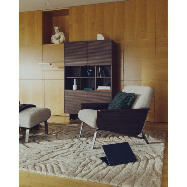 Rankų darbo smėlio spalvos iš vilnos mišinio kilimas 160x230 cm Tribet – Kave Home-image-2