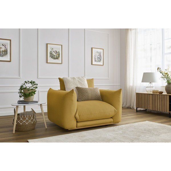 Krėslas geltonos spalvos Ernest – Bobochic Paris-image-1