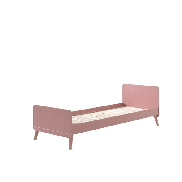 Rožinė vaikiška lova iš pušies medienos Vipack Billy, 90 x 200 cm