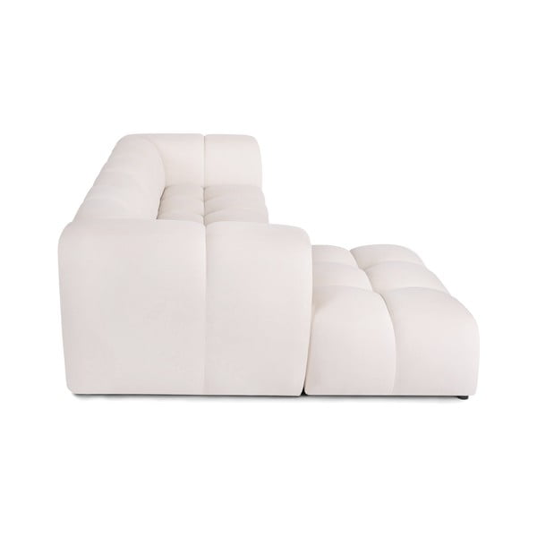 Kreminės spalvos iš velveto kampinė sofa (su kairiuoju kampu/su gultu) Cube – Bonami Selection-image-3