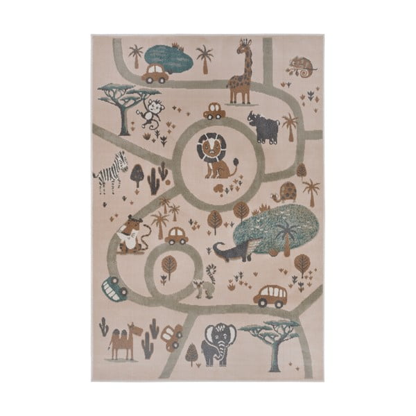 Vaikiškas kilimas smėlio spalvos 120x170 cm Animal Park – Hanse Home