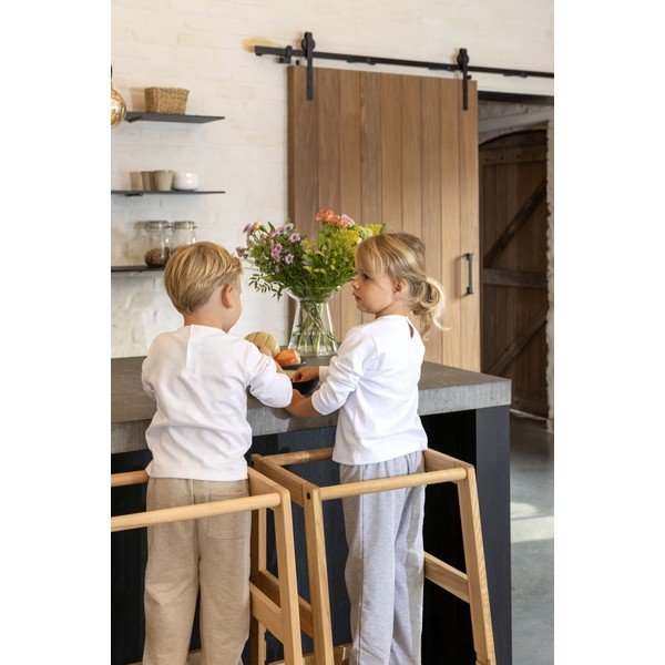 Natūralios spalvos iš ąžuolo masyvo mokymosi bokštas Forrest – Vipack-image-3