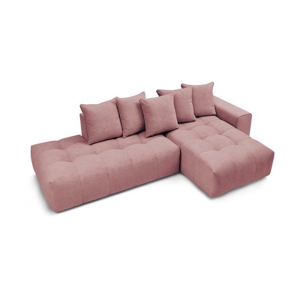Rožinė kampinė sofa (dešinysis kampas) Mont-Blanc - Bobochic Paris-image-4