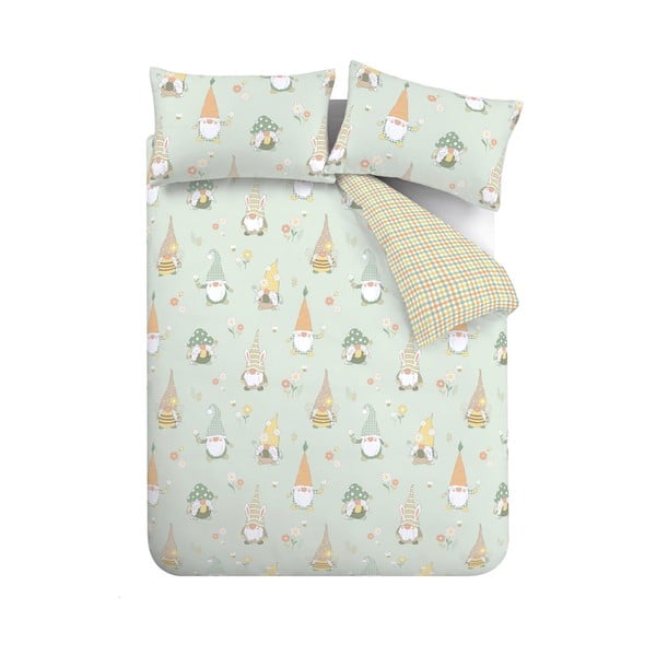 Šviesiai žalios spalvos dvigulė/itin ilga patalynė 230x220 cm Spring Gonks – Catherine Lansfield