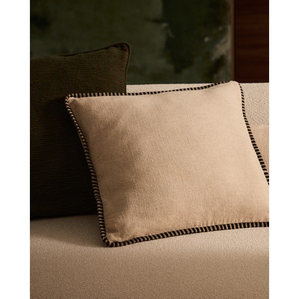 Iš lino mišinio dekoratyvinis pagalvės užvalkalas 45x45 cm Ardit – Kave Home-image-1
