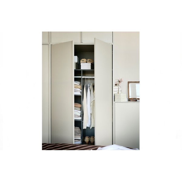 Modulinė spinta iš pušies masyvo kreminės spalvos 100x200 cm Daily – vtwonen-image-1