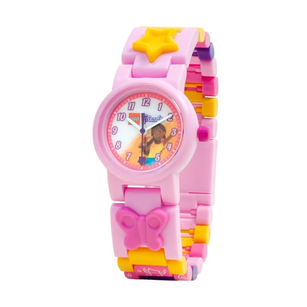 Rožinis rankinis laikrodis su atlenkiamu dirželiu LEGO® Andrea