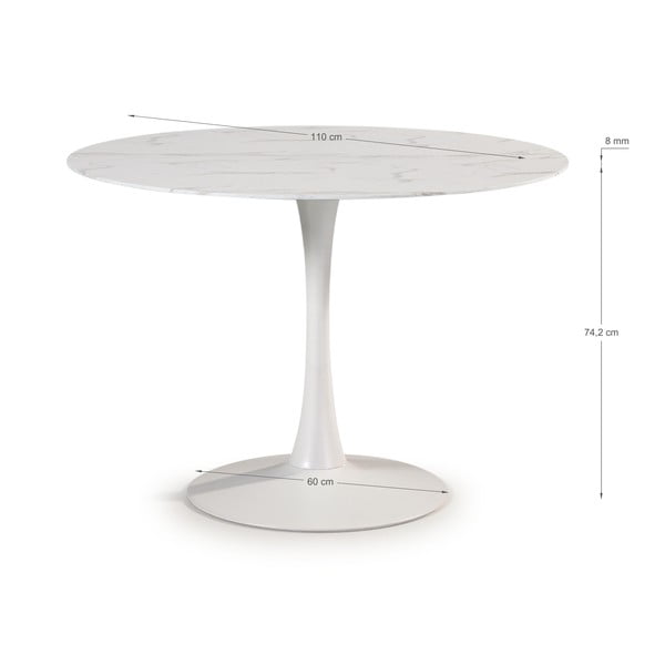 Apvalios formos valgomojo stalas ø 110 cm Ada – Marckeric-image-3