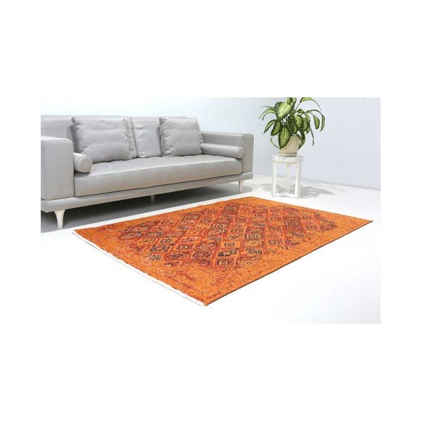Abipusis oranžinės ir pilkos spalvos kilimas "Vitaus Nunna", 125 x 180 cm-image-1