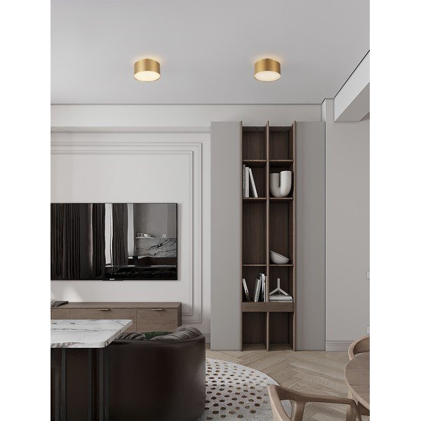 Auksinės spalvos iš aliuminio lubinis šviestuvas LED Ozen – Nova Luce-image-1