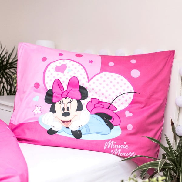 Viengulė vaikiška patalynė iš mikropluošto 140x200 cm Minnie Sweet Like Me – Jerry Fabrics-image-3