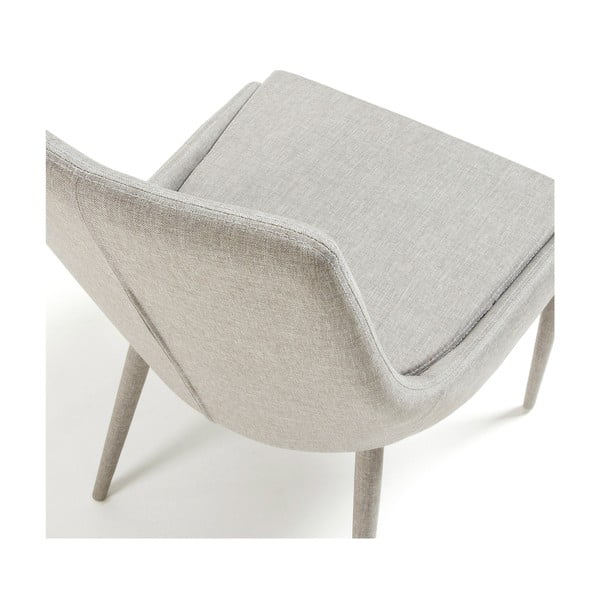 Pilka valgomojo kėdė Kave Home Fabric-image-4