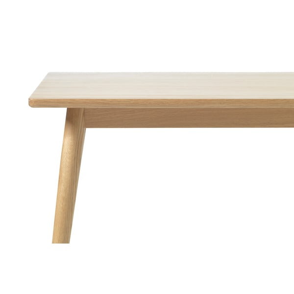 Prailginamas valgomojo stalas natūralios spalvos su ąžuolo dekoro stalviršiu 150x90 cm Barrali – Unique Furniture-image-3