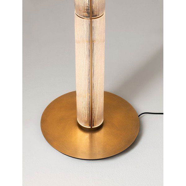 Žalvario spalvos iš metalo pastatomas šviestuvas LED (aukštis 165,5 cm) su stiklo gaubtu Gloree – Nova Luce-image-3