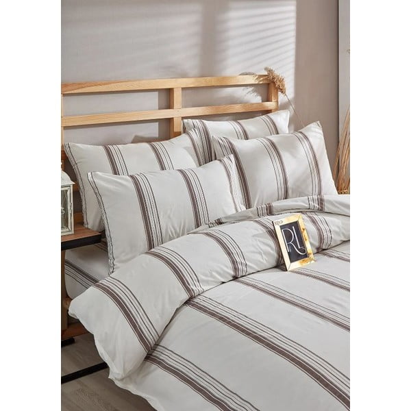 Dvigulė/itin ilga patalynė rudos spalvos/smėlio spalvos iš medvilnės 200x220 cm – Mila Home-image-2