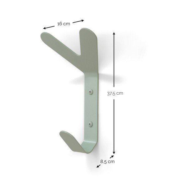 Sieninis pilkai žalios spalvos iš plieno kablys Frondo – Spinder Design-image-4