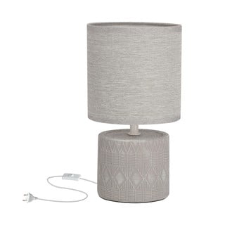 Stalinis šviestuvas pilkos spalvos (aukštis 26 cm) su tekstiliniu gaubtu Dina – Candellux Lighting