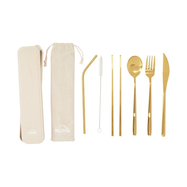 Stalo įrankiai auksinės spalvos iš nerūdijančio plieno 6 vnt. Mimo – Premier Housewares