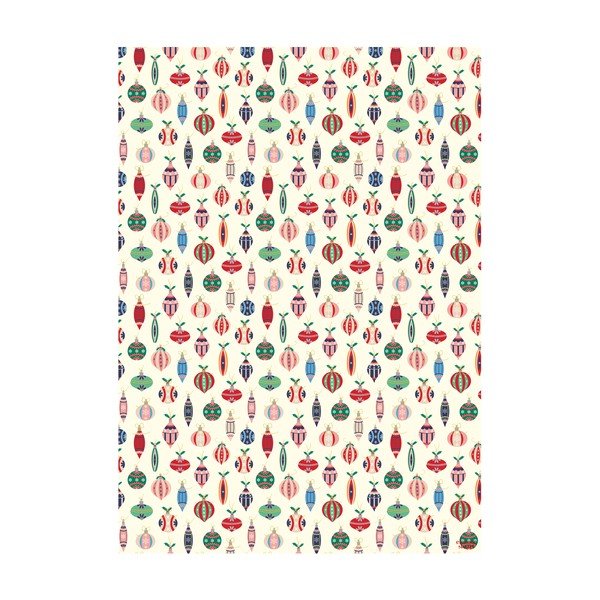 5 lapai dovanų vyniojimo popieriaus eleanor stuart Retro Baubles, 50 x 70 cm-image-1
