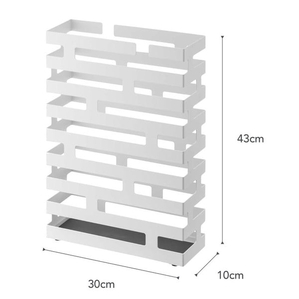 Baltas skėčių stovas YAMAZAKI Brick, 30 cm pločio-image-3