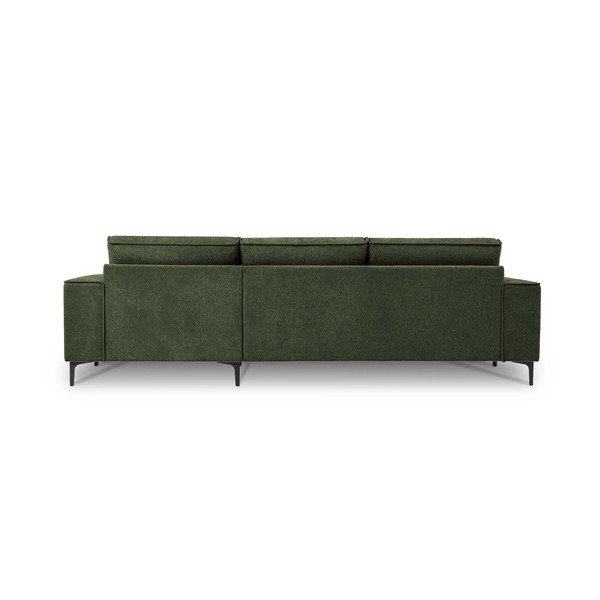 Žalios spalvos kampinė sofa iš šenilinio audinio (su dešiniuoju kampu/su gultu) Copenhagen – Scandic-image-4