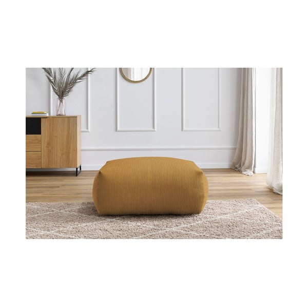 Iš kordinio velveto taburetė geltonos spalvos Voltaire – Bobochic Paris-image-1