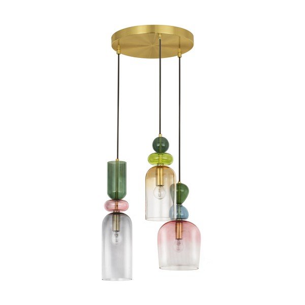 Auksinės spalvos iš stiklo kabantis šviestuvas ø 42 cm Murano – Nova Luce