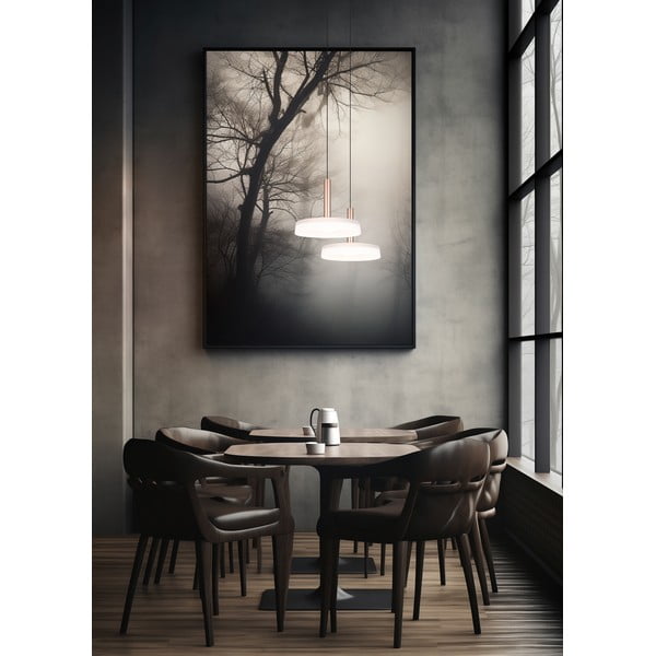 Kabantis šviestuvas juodos ir baltos spalvos/auksinės spalvos LED su pritemdymo funkcija ø 22 cm su stiklo gaubtu Celeste – Trio-image-3
