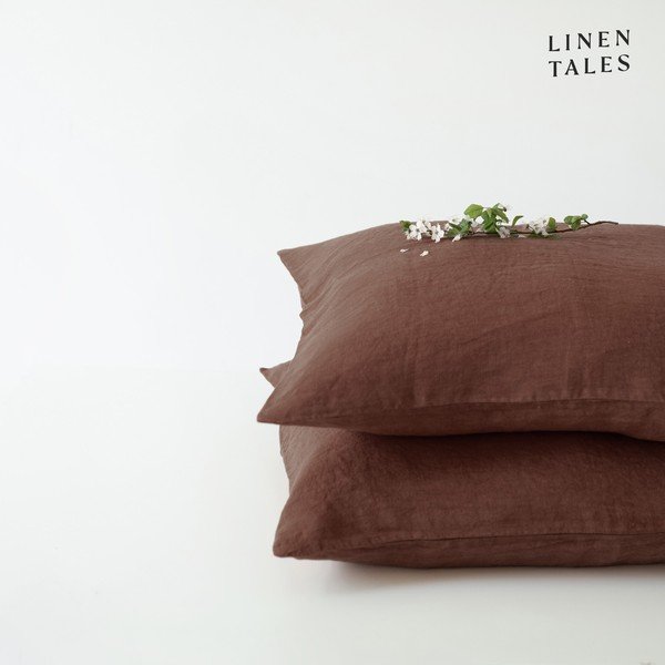 Iš lino pagalvės užvalkalas 50x70 cm Chocolate – Linen Tales