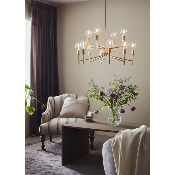 Dvylikos atramų auksinis pakabinamas šviestuvas Markslöjd Regent-image-1