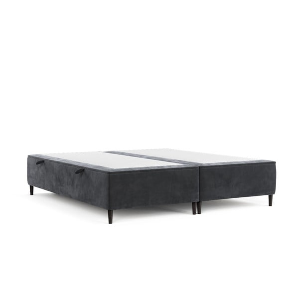 Dvigulė lova antracito spalvos audiniu dengta su sandėliavimo vieta 180x200 cm Tate – Maison de Rêve