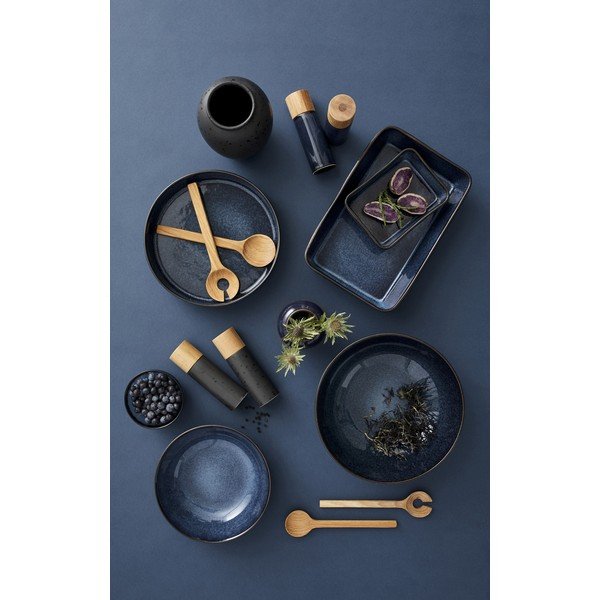 Tamsiai mėlynos spalvos iš keramikos pipirų ir druskos malūnėlis 2 vnt. Gastro Blue – Bitz-image-1